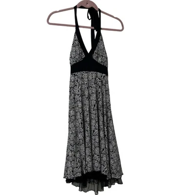 Madison Leigh Womens 14 Black White Halter Empire Waist Babydoll Tulle Dress Y2K - Image 1 of 4