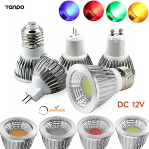Dimmable DC 12V GU10 E27 MR16 E14 B22 COB LED Spotlight Bulb 12W 9W 7W Lamps LB - Picture 1 of 17
