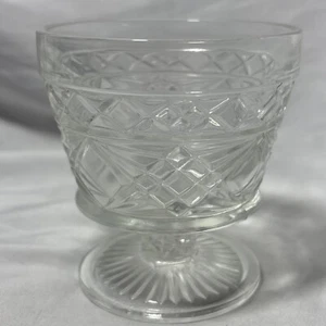 Vintage Hazel Atlas Gothic Glass Big Top Peanut Butter Sherbet Cup Goblet “4 In” - Picture 1 of 8