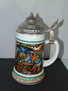 Original BMF Bierseidel Cerveza Alemana con Tapa Stein Hecho en Alemania Occidental - Imagen 1 de 12