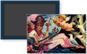 Portrait of Things to Come Marc Davis Fluch der Karibik Kunst Bild Magnet 2x3 - Bild 1 von 3