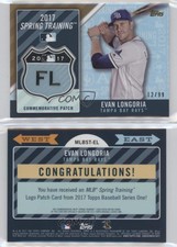 2017 Topps MLB Spring Training Logo Gold /99 Evan Longoria #MLBST-EL Patch