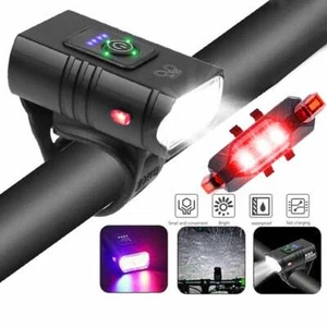 Superhelle LED Mountainbike Lampe - Wiederaufladbar, Front- & Rücklicht-Set - Bild 1 von 16
