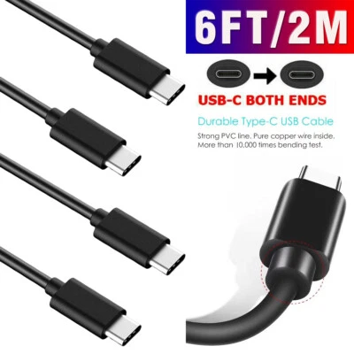 2x USB-C to USB-C Cable Type-C Charging Data Cord For LG G7 G8 V30 V40 V60 ThinQ - Image 1 of 4
