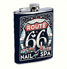 Route 66 L16 8oz Stainless Steel Hip Flask Drinking Whiskey Liquor