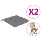 Nnevl Chair Cushions 2 Pcs Grey 40X40x7 Cm Fabric