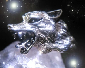 Metaphysical RING SACRED WOLF TRANSFORMATION Magick Scholars Cassia4 - Picture 1 of 2