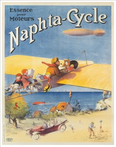 AIRCRAFT 1025 - 1911 Naphta-Cycle motor oil poster 11 x 14 - Picture 1 of 4