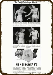 1941 MUNSINGWEAR Men's Underwear Vintage Look DECORATIVE METAL SIGN - PETE & MAC - Picture 1 of 1