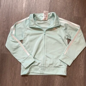 Toddler Girls Adidas Light Teal Track Jacket Size 4 - Picture 1 of 6
