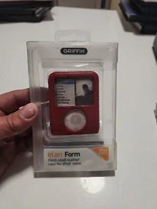 Griffin Elan Form Hard Shell Leather Case Cover for iPod Nano 3G 3rd Gen - Red - Picture 1 of 4