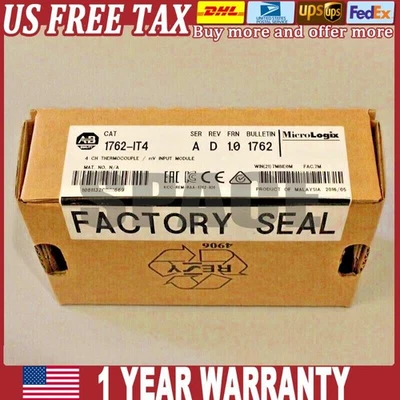 New Sealed AB 1762-IT4 1762IT4 MicroLogix Themocouple/mV Module US Free Tax - Image 1 of 4