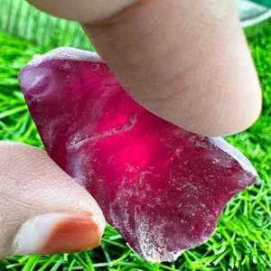 LAB CREATED 15.90 CT EXCELLENT RUBY CHATHUM #5 ROUGH CORUNDUM (Half Boule) GEMS - Picture 1 of 1