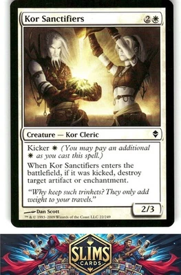 Magic the Gathering MTG Zendikar Kor Sanctifiers #22 Buy 2 Get 1 - Image 1 of 2