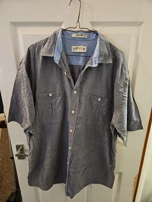 Orvis Mens Short Sleeve Shirt Large Grey - Image 1 of 4