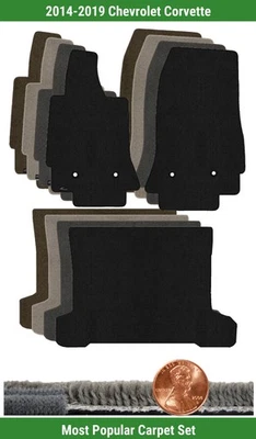 Juego de alfombrillas Ultimat personalizadas para Chevrolet Corvette 2014-2019 (3 piezas) #H5T Foto 1 de 4