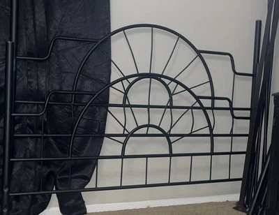 Adjustable Full/Queen Black Metal Canopy Bed Frame - Image 1 of 4