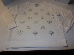 NWT Disney Parks Frozen Crystal Embellished Snowflake Shirt Whimsical Size L - Picture 1 of 5