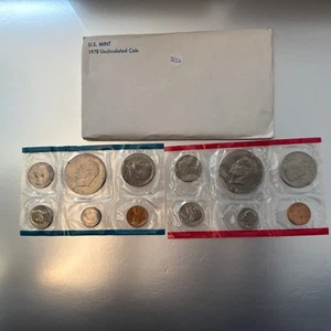 1978 P&D Mint Set with 12 Brilliant Uncirculated US Coins & Envelope (12 Coins) - Picture 1 of 5