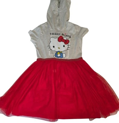 Hello Kitty Girl's Size Large Short Sleeve Hooded Tulle Party Dress - Image 1 of 4