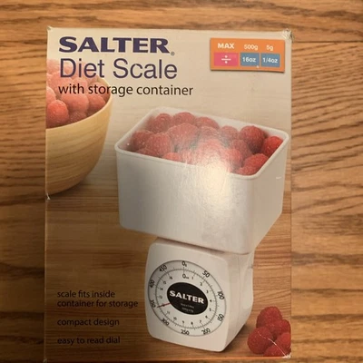#AG) Báscula dietética para artículos para el hogar Salter con contenedor de almacenamiento 16 OZ Foto 1 de 3