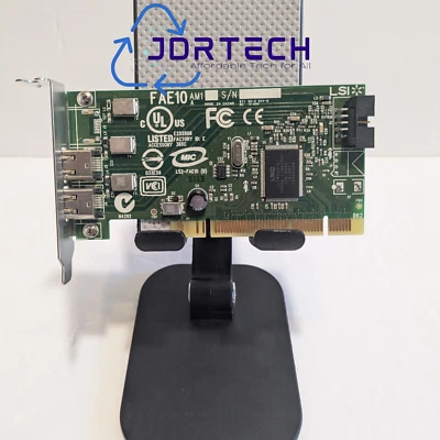 Dell LSI H924H 2 PORT IEEE 1394 PCI CONTROLLER LS2-FAE10 FireWire400 Half Height - Image 1 of 4