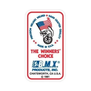 1981 Mongoose Maurice Flag waving seat tube decal
