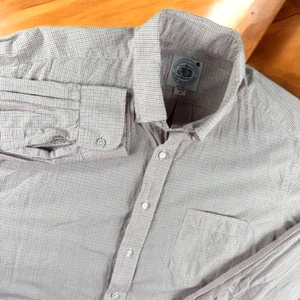 J.Press Vestito Camicia Uomo 16,5/34 Micro Plaid Righe Ufficio Lavoro Resort Preppy - Foto 1 di 9