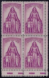 1087 - 3c Fehlschnitt Rand Dachrinne Scharfschützenfehler/EFO Block 4 "Hilfe zur Bekämpfung von Polio" neuwertig - Bild 1 von 1