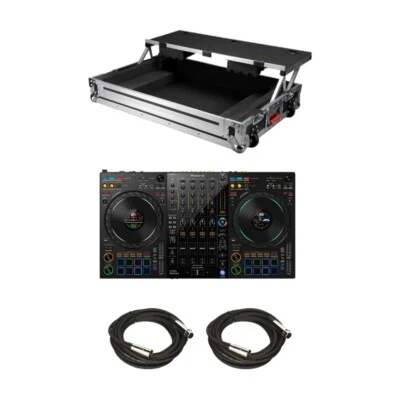 Set of Pioneer DDJ-FLX10 DJ Controller + Flight Case + 2x XLR Cables - Image 1 of 4