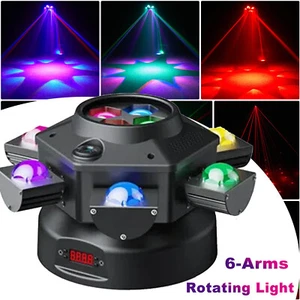 6 Arm Halloween laser Moving Head DMX RGBW Disco Stage Beam Club Effect Lighting - Picture 1 of 14