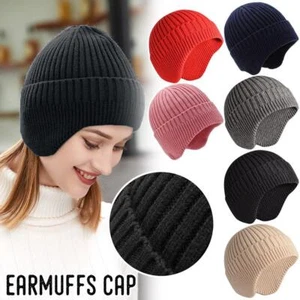 Winter Warm Cap Windproof Earpuff Skull Cap Running Beanie For Men-Women--  U K - Picture 1 of 15
