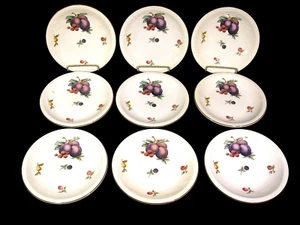 Juego de 9 cupé de fruta en forma de esterlina Wedgwood cupé de frutas pan y mantequilla - Imagen 1 de 21