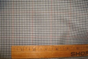 3.5 yds English Luxury WOOL Super 120s Fabric 9 oz Suiting Gray Plaid Check 126" - Picture 1 of 9