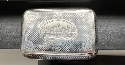 Estuche niello armenio con inscripción en plata de la región Van Hovhaness Yombegian Foto 1 de 4