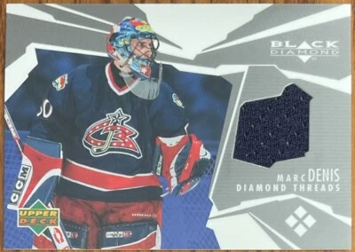 2003-04 Black Diamond Threads Marc Denis #DT-MD Columbus Blue Jackets - Image 1 of 2
