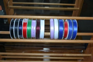 Lot of 14 spools of Offray's 1/8" and 1/4" vintage Ribbon-some used, mostly new. - Picture 1 of 1