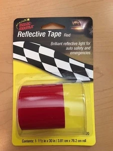 2 PACKS MAGIC MOUNTS RED Car Truck Reflective Safety Warning Tape Decal 6 FEET - Picture 1 of 2