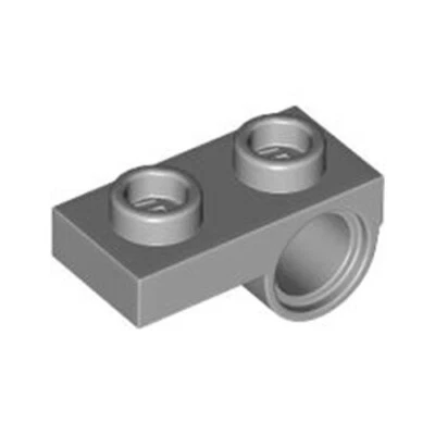 Lego Bricks 20x Medium Stone Grey 1x2 Plate Peg Axle Hole Tile 6168633 28809 NEW - Image 1 of 4