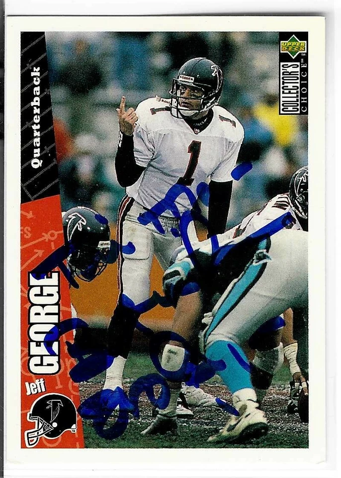 Jeff George Signed 1999 Upper Deck Card #109 Atlanta Falcons To Timothy - Image 1 of 1