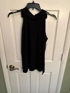 Alfani Womens XLarge Sleeveless Blouse Zip neck Top NWT - Picture 1 of 5