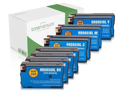 10xTinten kompatibel zu HP 950 XL / 951 XL OfficeJet Pro 8600 8610 8620 8625 Set - Bild 1 von 4