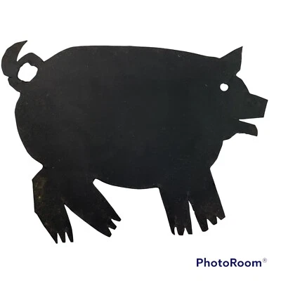 "Silueta de cerdo de metal decoración animal silueta de animales de metal duradera 9x7""" Foto 1 de 2