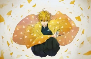 Alfombra de escritorio cosida para juegos anime kimetsu no yaiba agatsuma zenitsu pixiv id - Imagen 1 de 1