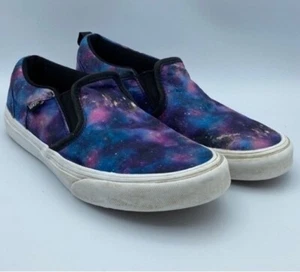 😎💙 Vans Damen Gr. 6 Asher Print Galaxy Low Top Slipper Canvas Sneaker - Bild 1 von 9