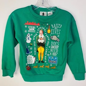 Elf Kid's Long Sleeve Talking Graphic Print Soft Holiday Print Sweatshirt Sz 6/7 - Picture 1 of 1