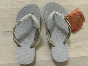 Havaianas Kids Glitter Flip Flops Size 2Y New - Picture 1 of 2