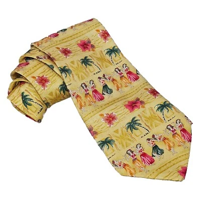 Corbata Tropicals by Tango Hawaiana Luau Wahine Palmeras Tiki Hibisco Foto 1 de 4