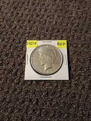 1923-P Peace Silver Dollar AU+ - Image 1 of 2
