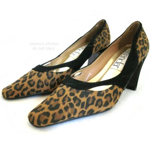 Neu Vintage 80er 90er Amanda Damenschuhe 6 Block High Heels Leopard Animal Print - Bild 1 von 12